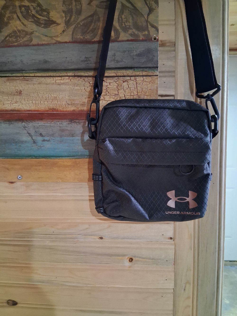 Under Armour Black Small Messenger Crossbody Bag with Logo Accent